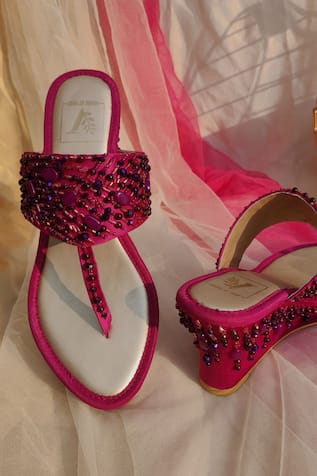 Samara Bead Embroidered Wedges 