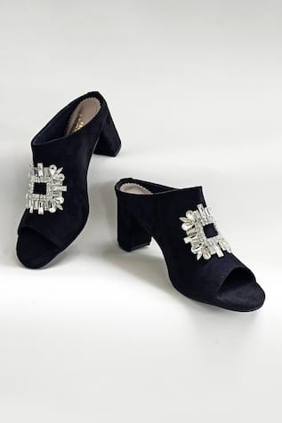 The Alter Amber Rhinestone Embellished Mules 