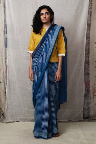Cotton Saree With Crop Top  For Kids