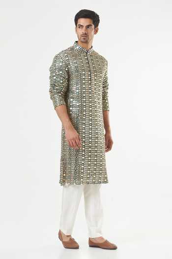 Kasbah Mirror Embroidered Kurta Set 