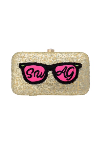 Sequin Embroidered Clutch 