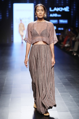 Urvashi Kaur Block Print Crop Top