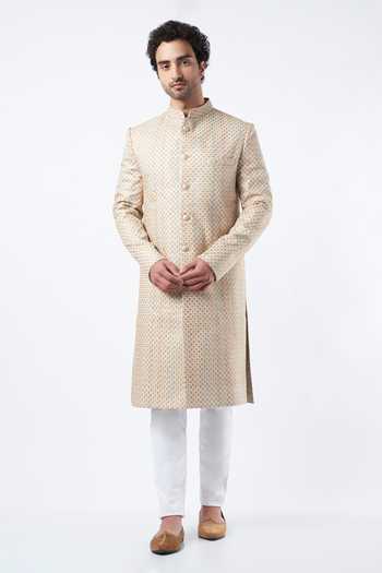 Kasbah Silk Embroidered Sherwani Set 