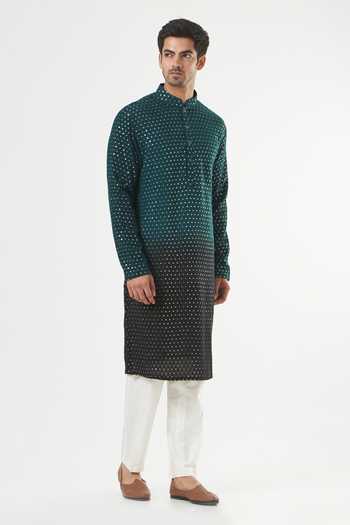 Kasbah Chikankari Shaded Kurta Set 