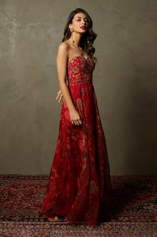 Buy Online|Rent Western Frock Fancy Dress Costume In Red Color
