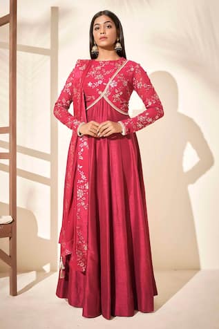 Suruchi Parakh Embroidered Anarkali with Dupatta 