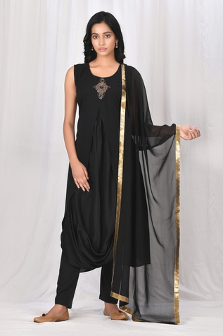 Naintara Bajaj Cowl Draped Kurta Pant Set