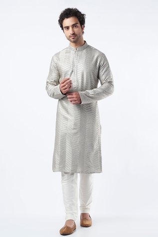 Kasbah Silk Sequin Embroidered Kurta