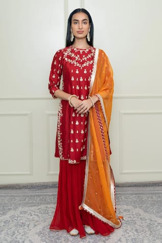 Silk Chanderi Kurta Set 