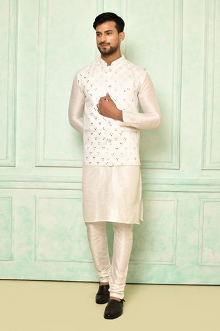 Arihant Rai Sinha Embroidered Bundi Kurta Set