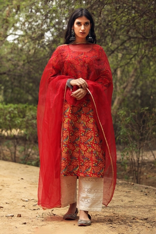 Gulabo Jaipur Floral Block Print Kurta Set