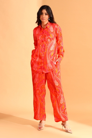 Moh India Paisley Print Tunic & Pant Set