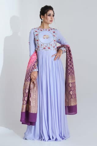 Suruchi Parakh Embroidered Anarkali with Dupatta 