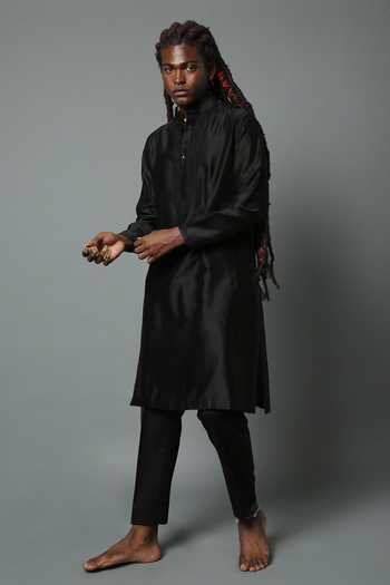 House Of Three Cotton Silk Chanderi Kurta 