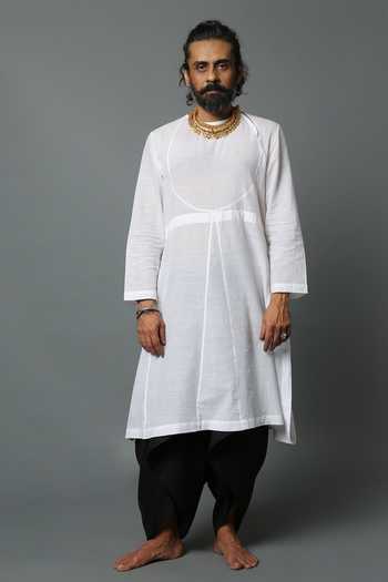 House Of Three Handspun Handwoven Cotton Kurta 