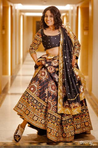 Mayyur Girotra Couture Nargis Silk Lehenga Set 