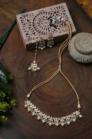 Kundan Stone Necklace Set 