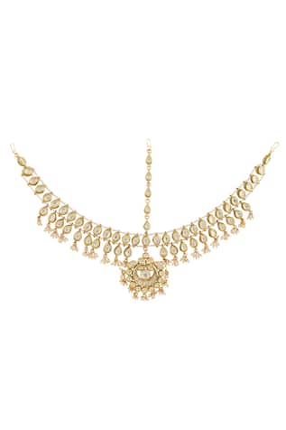 Kundan Crescent Moon Mathapatti 
