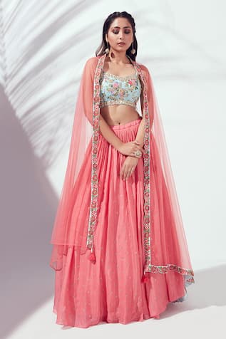 Suruchi Parakh Mirror Embroidered Lehenga Set 