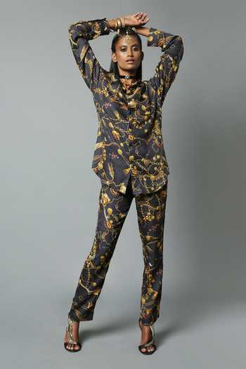 House Of Three Dravidian Jewel Print Shirt 