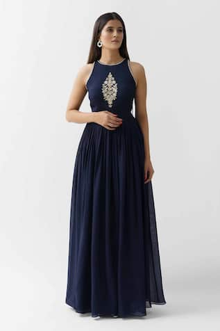 Suruchi Parakh Georgette Crepe Gown 