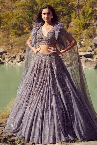 Buy Grey Lehenga for Women Online in India - Indya