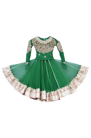 Embroidered blouse with lehenga 