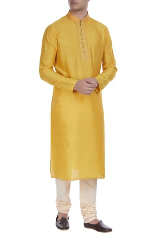 Embroidered kurta with churidar 