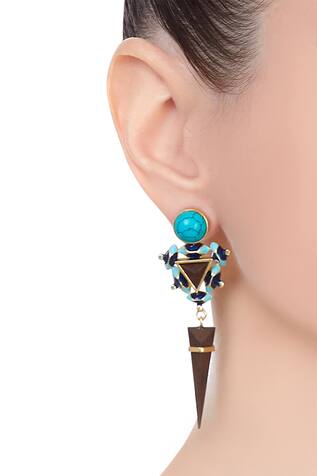 Handcrafted 3D cut earrings