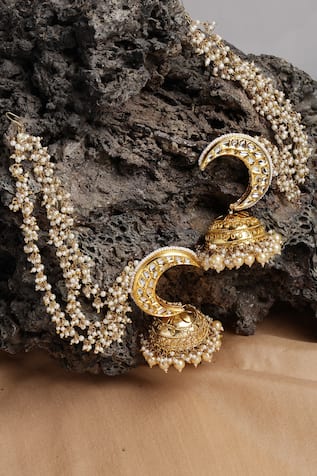 Pearl Embellished Jhumkas 