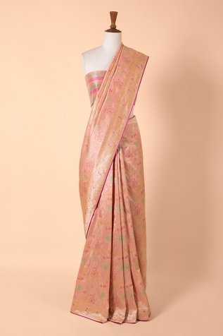 Ekaya Handwoven Silk Banarasi Kadwa Saree