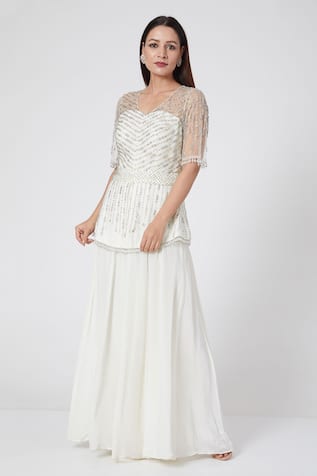 Peplum Blouse & Lehenga Set 