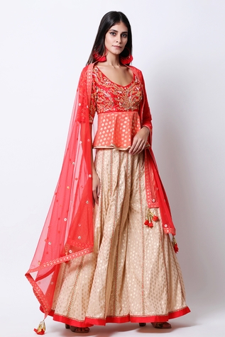 Nikasha Embroidered Kurta Gharara Set