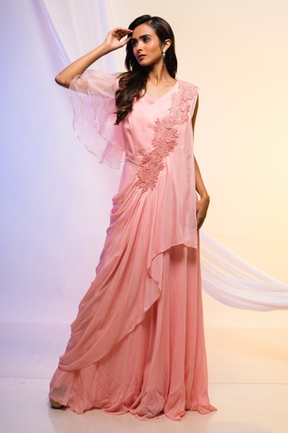 Smriti by Anju Agarwal Draped Gown Saree
