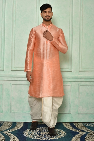Aryavir Malhotra Solid Kurta & Dhoti Pant Set