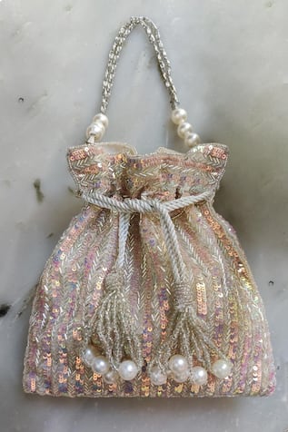 Silk Sequin Potli Bag 