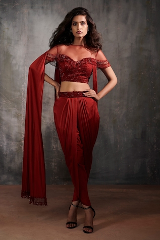 Anjali Kanwar Embroidered Blouse & Dhoti Pant Set