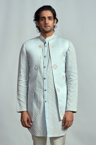 Embroidered Bundi & Kurta Set 