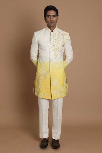 House Of Armuse Raw Silk Sherwani Set 
