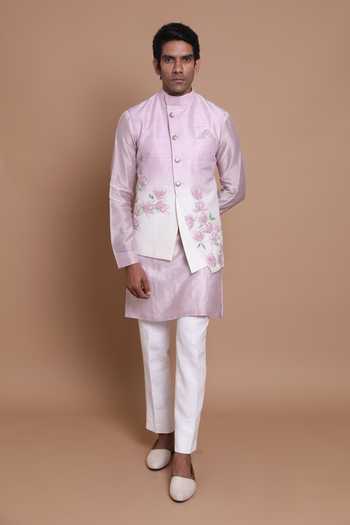 House Of Armuse Hand Painted Bundi & Kurta Set 