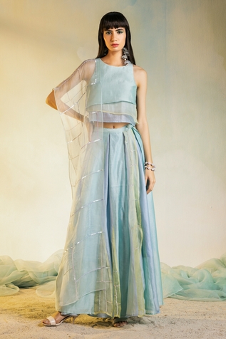 Charkhee Layered Lehenga Set
