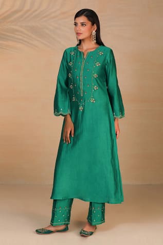 Silk Chanderi Kurta 