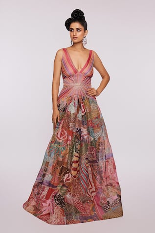 Divergence Print Gown 