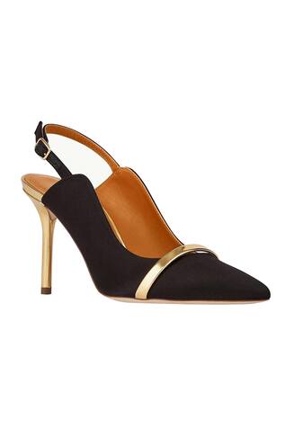 Velvet Slingback Pump Heels 