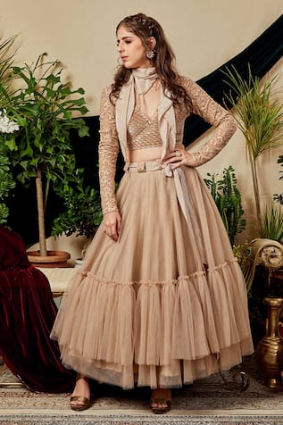 Tiered Lehenga Set 
