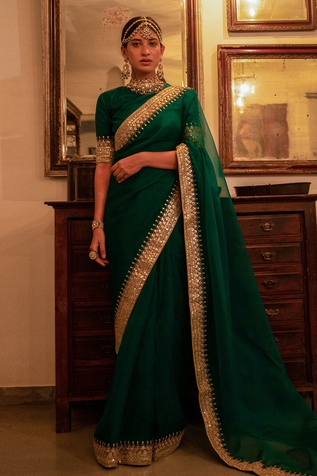 Aarti Sethia Studio Gota Patti Saree With Blouse
