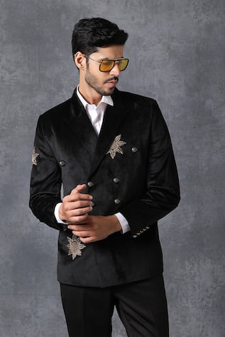 Velvet Embroidered Tuxedo