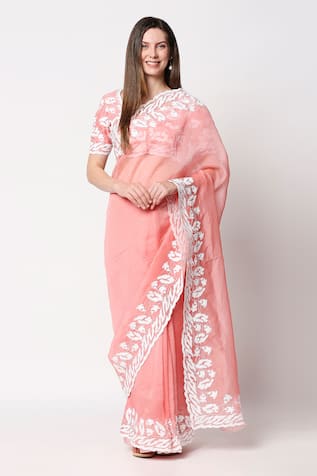 Embroidered Saree with Blouse 