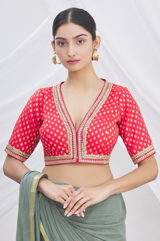 Arihant Rai Sinha Banarasi Brocade Saree Blouse