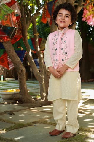 Littleens Embroidered Bundi & Kurta Set 